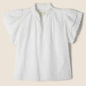 Trovata Bird of Paradis Eyelet Clover Blouse